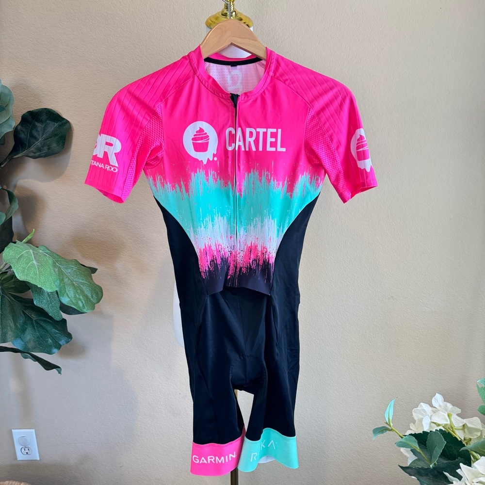 Women's Pink & Teal Triathlon Suit
